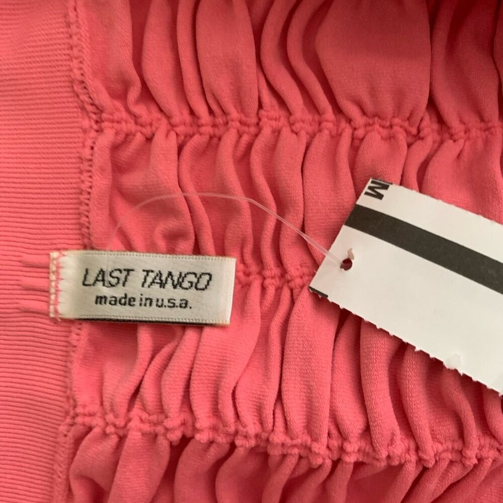 Last Tango 1231 Strapless Tube Top Ruched Coral Pink Size Large NWT - Picture 5 of 7